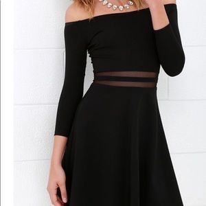 XS Lulus Yes To The Mesh Skater Dress